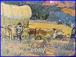 Robert WESLEY Amick PRINT COVERED WAGON Original Art Litho Western Art