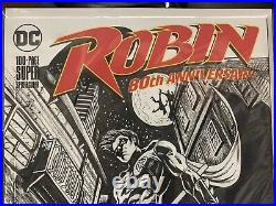 Robin 80th anniversary blank cover sketch by artist Brian Atkins original art
