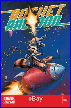 Rocket Raccoon #2 (2014) Original Cover Art by Skottie Young