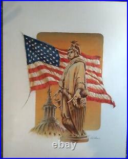 Ron Sloan (b. 1950) Original Illustration Art For FLEETWOOD FDC Co. Mixed Media