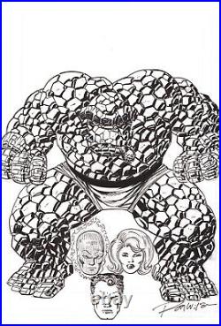 Ron Wilson Original Fantastic Four Art Custom Cover The Thing Invisible Woman