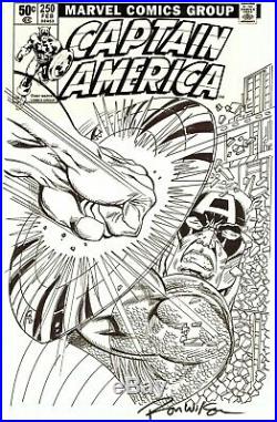 Ron Wilson Signed Captain America 230 Original Cover Re-creation Art