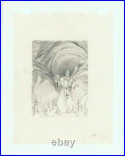 Rowena Morrill Original Art Prelim Piers Anthony For Love of Evil Book Cover