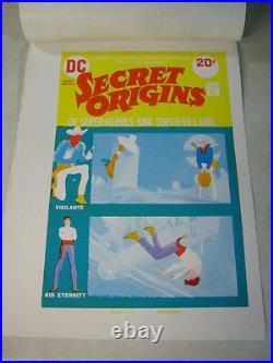 SECRET ORIGINS #4 art 7 pg cover color separation KID ETERNITY VIGILANTE 1973