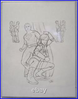 SMALLVILLE Original Cover Art Preliminary SKETCH by Cat Staggs SIGNED Continuity