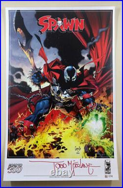 SPAWN #300 CAPULLO D COVER 11 X 17 ART PRINT signed by TODD MCFARLANE RARE