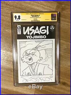 STAN SAKAI Usagi Yojimbo 1 ORIGINAL ART CGC 9.8 signed cover blank sketch tmnt 2