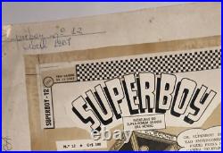 SUPERBOY SUPERMAN SILVER AGE VINTAGE BRAZILIAN COVER ORIGINAL ART WORK Year 1967