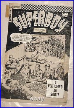 SUPERBOY SUPERMAN VINTAGE MOB SILVER AGE VINTAGE COVER ORIGINAL ART WORK Yr 1969