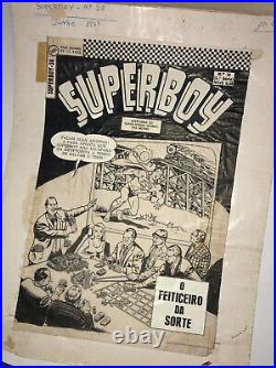 SUPERBOY SUPERMAN VINTAGE MOB SILVER AGE VINTAGE COVER ORIGINAL ART WORK Yr 1969