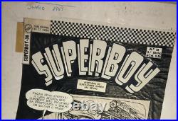 SUPERBOY SUPERMAN VINTAGE MOB SILVER AGE VINTAGE COVER ORIGINAL ART WORK Yr 1969