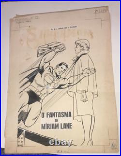 SUPERMAN GHOST OF LOIS LANE VINTAGE DC COMICS COVER ORIGINAL ART WORK Year 1962