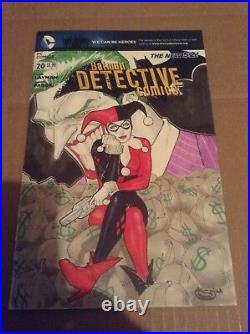 Sajad Shah Original Sketch Art Harley Quinn & Joker On Sketch Cover