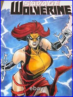 Savage Wolverine # 14 Original SKETCH COVER ART