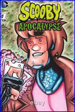 Scooby Apocalpyse Shaggy Gambit Sketch Cover Chris Mcjunkin Original Art Cgc 9.8