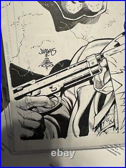 Secret 6 Issue 3 Variant Cover Dan JURGENS/Danny Miki ORIGINAL ART Grey line