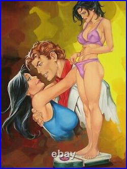 Sexy Babes Breasts Leggy Fuego De Juventud #29 Original Mexican Cover Art
