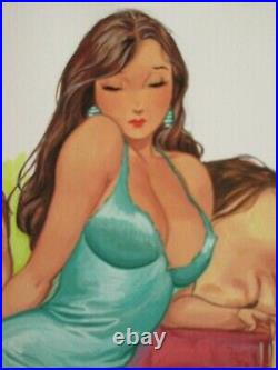Sexy Gorgeous Beautiful Babe Breasts Curvy Original Mexican Comic Cover Art
