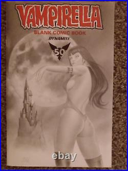 Sexy Original Vampirella Draculas Castle Sketch Cover Art Drawing By Campbell