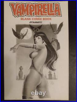 Sexy Vampirella Original Sketch Cover Art Commission Drawing By Campbell