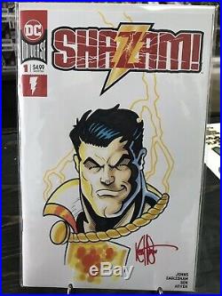 Shazam #1 Sketch Cover / Blank Variant with Original Art