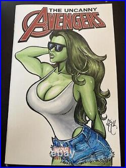 She-hulk Uncanny Avengers Sketch Cover Original Art New Year Sale