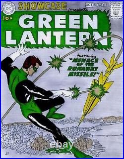 Show Case # 22 Cover Recreation 1st Green Lantern Original Comic Color Art