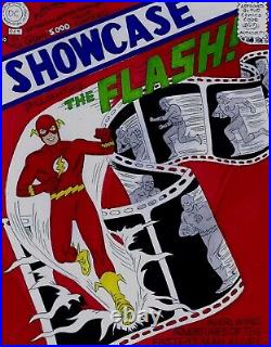 Show Case # 4 Cover Recreation 1st Barry Allen Flash Original Comic Color Art