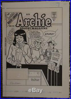 Signed Dan DeCarlo Comic Book ORIGINAL COVER ART The Archie Digest Magazine 131