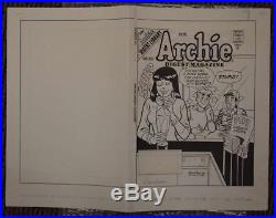 Signed Dan DeCarlo Comic Book ORIGINAL COVER ART The Archie Digest Magazine 131