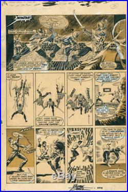 Signed George Perez & Al Milgrom Original Art Page Deadly Hands of Kung Fu #8
