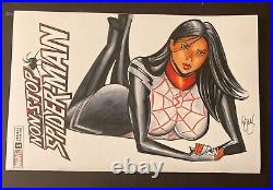 Silk Cindy Moon Spider-man #1 Sketch Cover Original Art By Chris Mcjunkin New