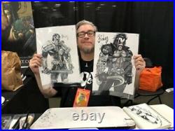 Simon Bisley Rare Full Figure Lobo 12 x 16.5 Original Art Sketch DC Batman Flash