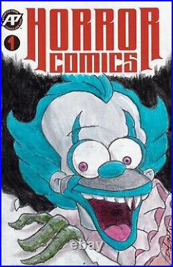 Simpsons Krusty NoT IT Parody Sketch Cover Horror Comic Variant Original Art 1/1