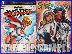 Sketch Cover Commission Up To 2 Characters Original Art Chris Mcjunkin Marvel DC