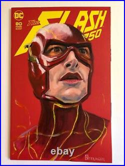 Sketch cover blank original art, Flash by Dan Neidlinger