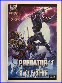 Sketch cover blank original art, Predator Black Panther cover by Dan Neidlinger