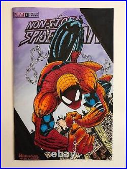 Sketch cover blank original art, Spiderman, by Dan Neidlinger