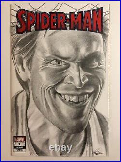 Sketch cover original art, Spider-man, Toby Maguire by Dan Neidlinger