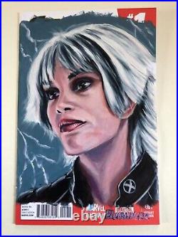 Sketch cover original art variant, Halle Berry, Storm, by Dan Neidlinger