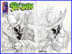 Spawn #1. Gunslinger Spawn. ORIGINAL, B/W, sketch cover art by Calvin Henio