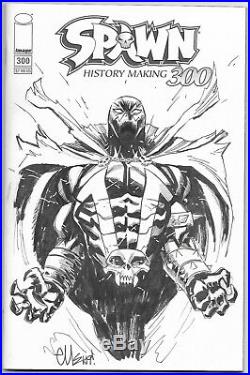 Spawn #300 Blank Variant Full Cover Original Art Sketch By Ed Mcguinness Nycc