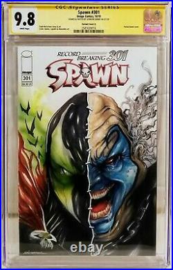 Spawn #301 SIGNED SKETCH COLOR BY GORKEM DEMIR CGC 9.8 SS Partial Blank Cover