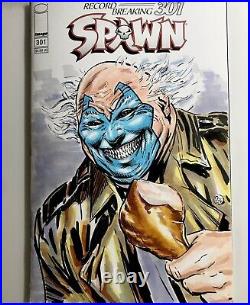 Spawn 301 Sketch Cover Original Art by Josh George The Clown Blank Variant