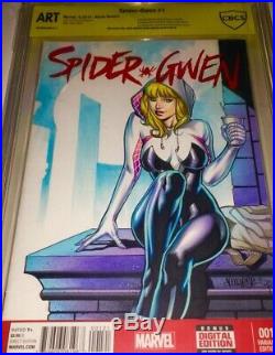 Spider-Gwen 1 Blank Original Art Artist Proof Cover Art Spider-Gwen Jose Varese