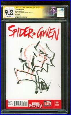 Spider Gwen 1 CGC 9.8 SS Gwen Stacy Rodriguez Original art Sketch Custom Label