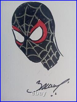 Spider-Man #1 SIGNED & SKETCH BY MARK BAGLEY Original Art Sketch Cover