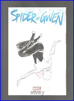 Spider-gwen Original Art Sketch By Michael Walsh! Blank Variant! Marvel Comics