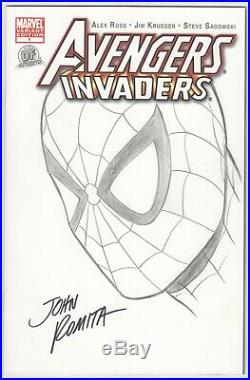 Spider-man John Romita Sr. Original Art Avengers Sketch Cover Nm+