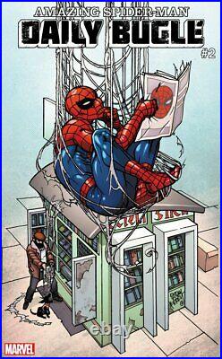 Spiderman Daily Bugle #2 ORIGINAL comic COVER ART by PASQUAL FERRY MCU SIGNED
